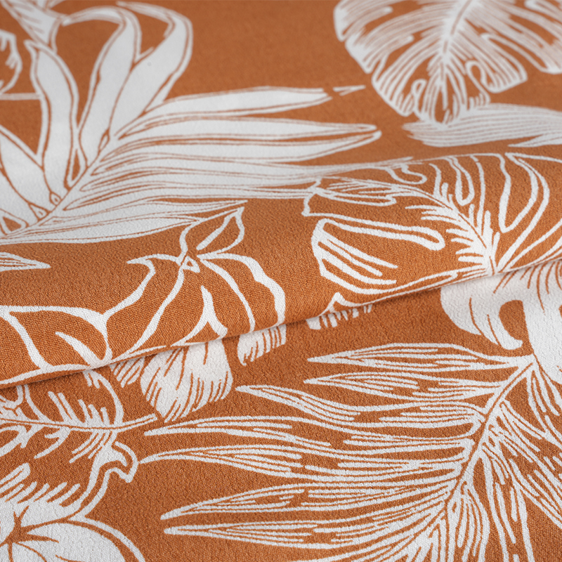 Rich Woven Printed Crepe Fabric