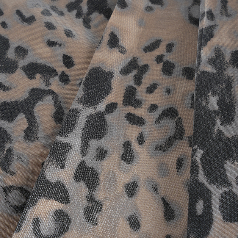 20d*21s Thickened Golden Cotton Small Leopard Print Fabric