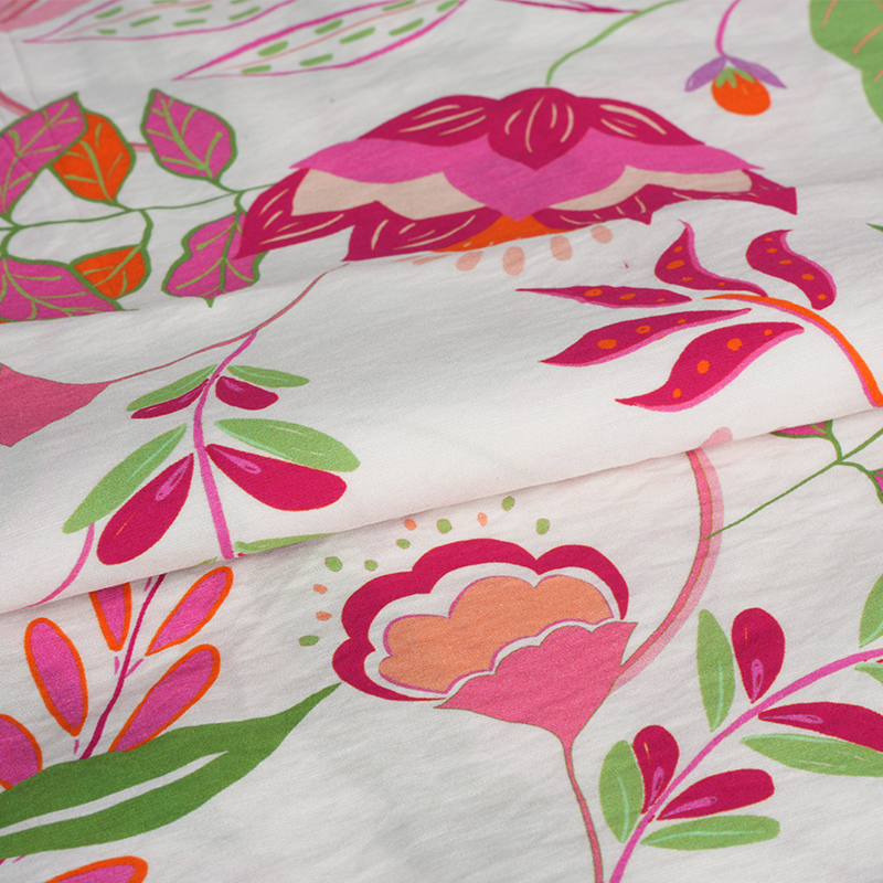 Rn Semi-Gloss Plain Bird Of Paradise Print Fabric