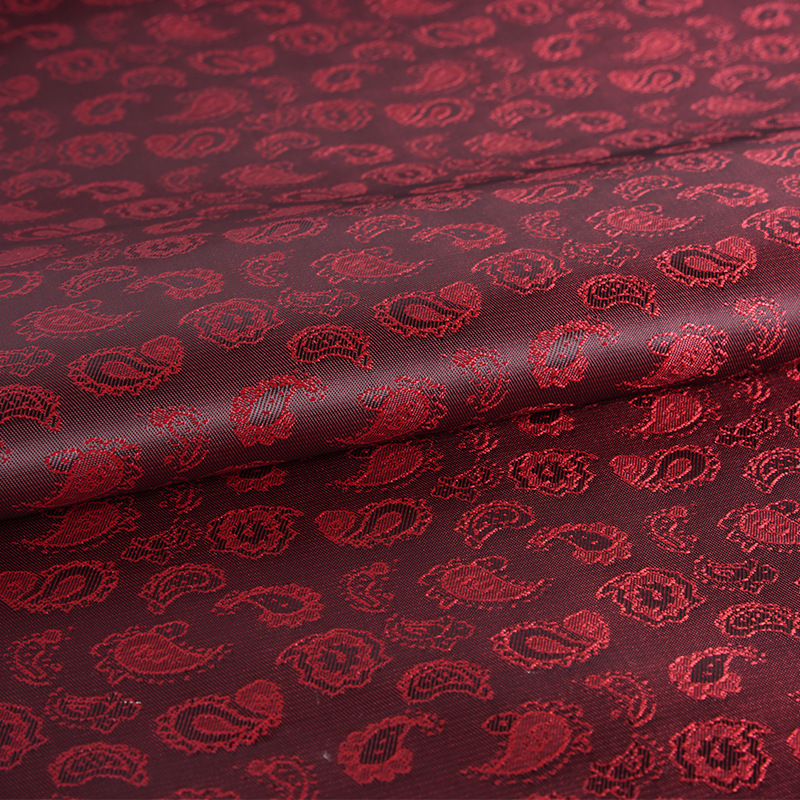 Polyester Cationic Cashew Flower Jacquard