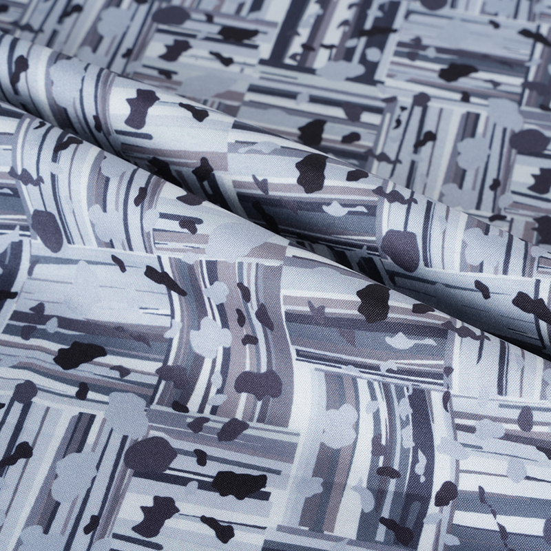 100D*40S Cool Silk Cotton Abstract Positive and Negative Block Digital Printing Fabric