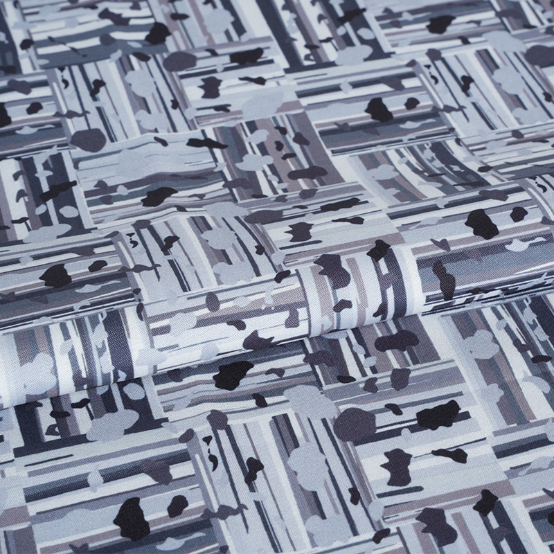 100D*40S Cool Silk Cotton Abstract Positive and Negative Block Digital Printing Fabric